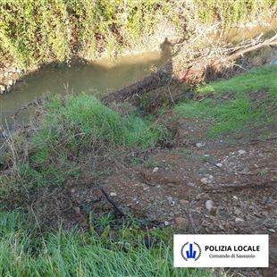 Erosione spondale lungo il canale di Modena in via Casiglie