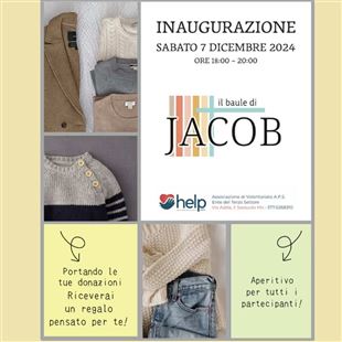 L’associazione Help di Sassuolo domani inaugura “Il baule di Jacob”