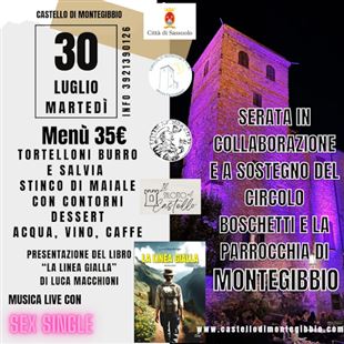 Al Castello di Montegibbio sarà presentato il libro "La linea gialla" di Luca Macchioni