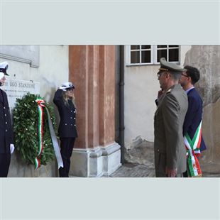 Sindaco e forze dell'ordine riuniti per l'81esimo anniversario della Battaglia di Palazzo Ducale