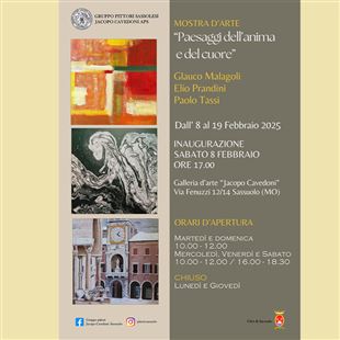 Sabato l’inaugurazione della mostra "Paesaggi dell'anima e del cuore"